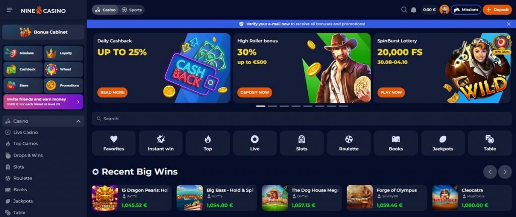 NineCasino Review