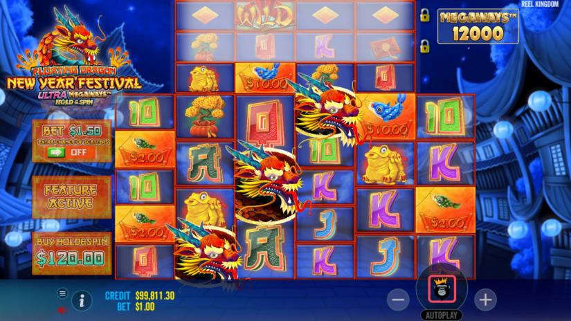Floating Dragon New Year Festival Ultra Megaways™ Hold & Spin Slot ...