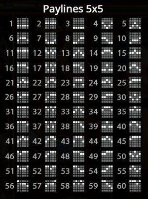 Paylines 5x5