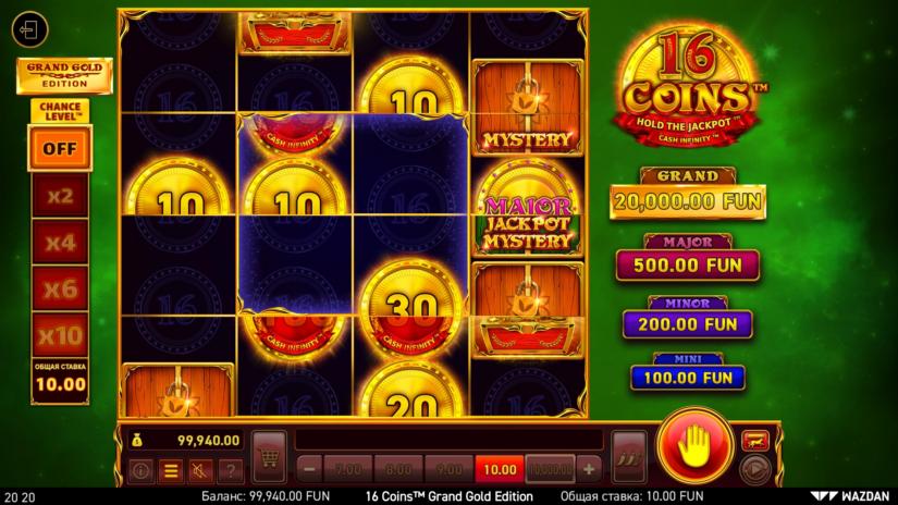16 Coins Grand Gold Edition Slot Review 2024 Free Demo Game