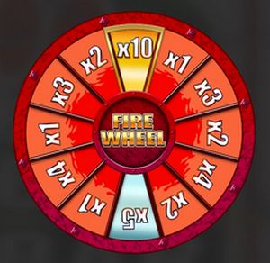 The Fire Wheel will multiply the initial win by up to x10.