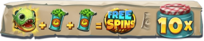 3 Scatters will trigger 10 Free Spins