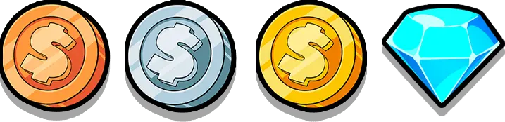 coin and diamond