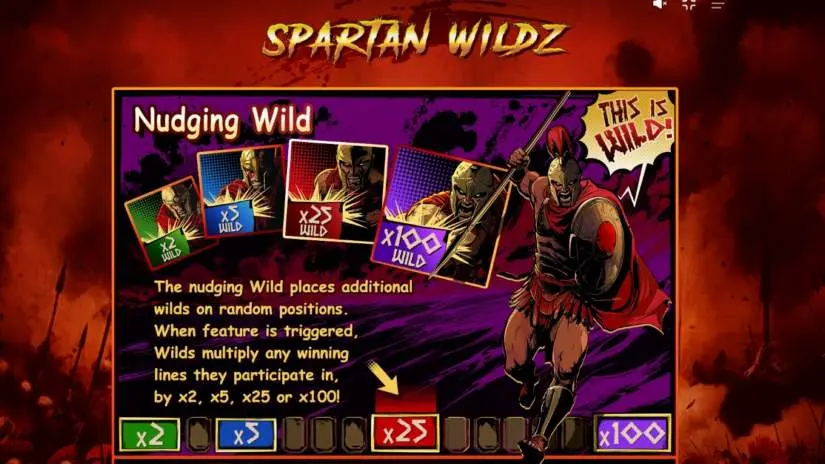 spartan wildz slot screenshot 1