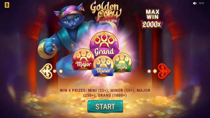 golden paw hold & win slot screenshot 2