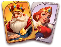 king and queen on cards