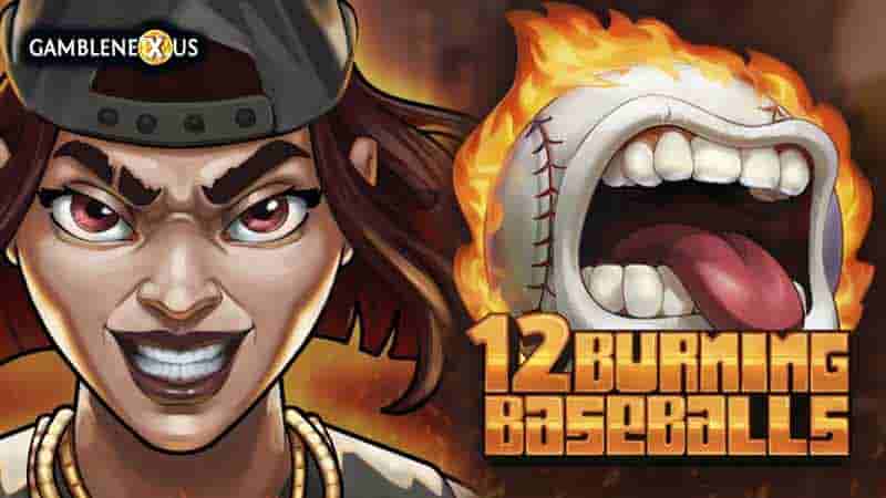12 Burning Baseballs Slot Logo