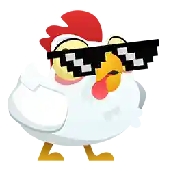 chicken with glasses