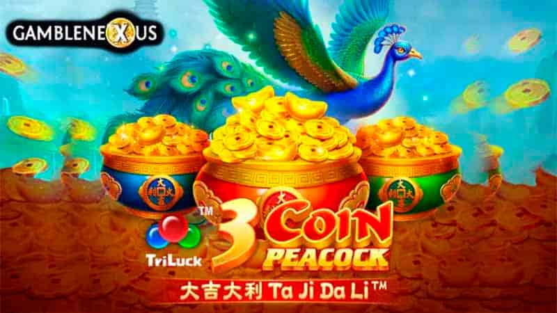 3 Coin Golden Peacock Slot Logo