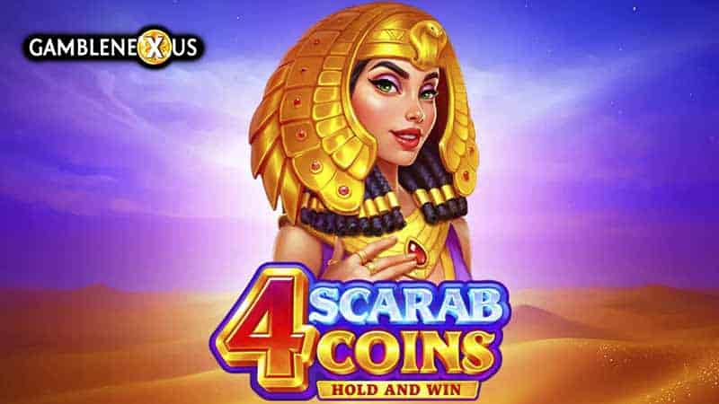 4 Scarab Coins Slot Logo