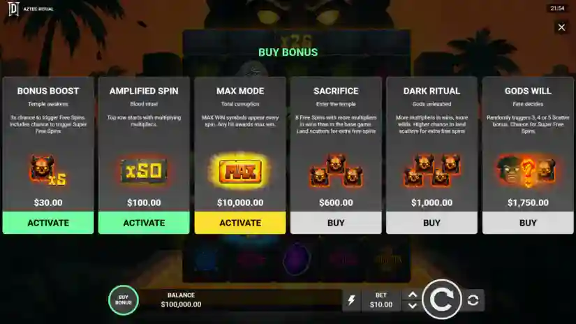 Buy Bonus and Boost