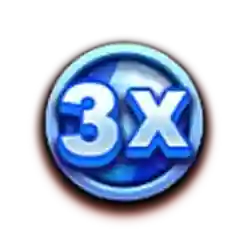 Wild and Multiplier of Crystal 777 DELUXE Slot