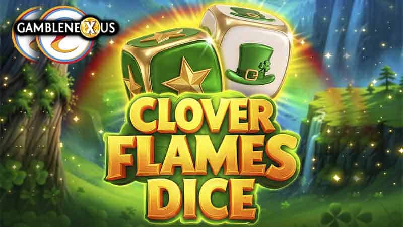 Clover Flames Dice Slot Logo