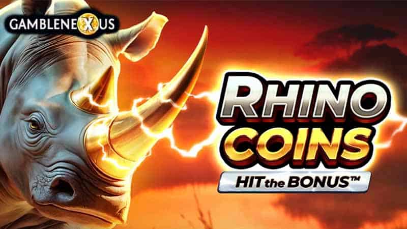 Rhino Coins: Hit the Bonus Slot Logo
