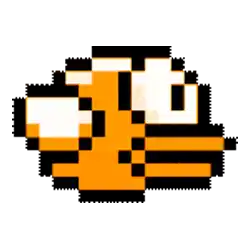 Yellow pixel bird