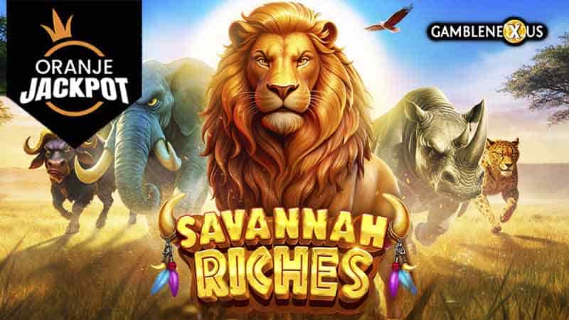Savannah Riches – Oranje Jackpot Slot Logo