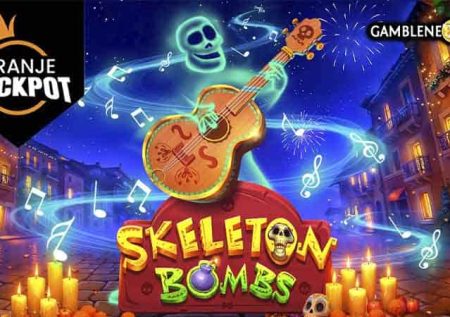 Skeleton Bombs – Oranje Jackpot Slot Logo