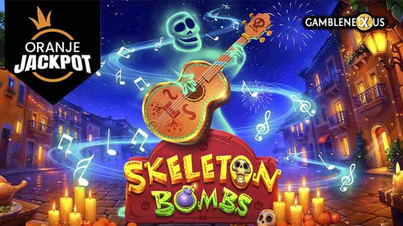 Skeleton Bombs – Oranje Jackpot Slot Logo