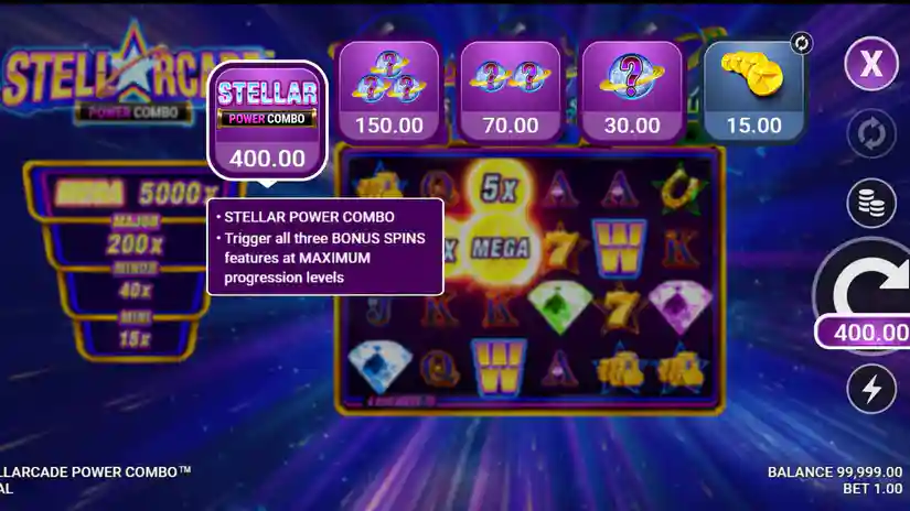 Buy Bonus - Diamond Menu
