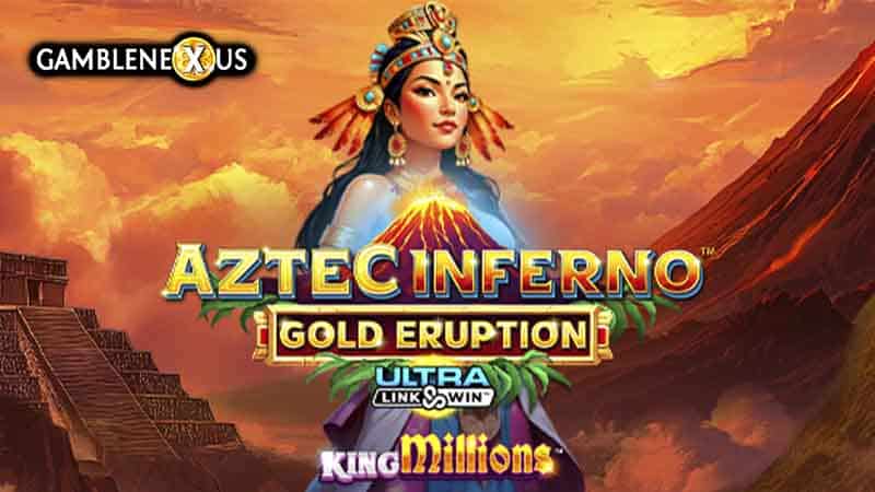 Aztec Inferno: Gold Eruption King Millions Slot Logo