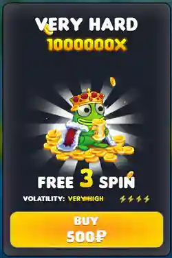 Buy Bonus - Very Hard 1000000x. Free 3 Spin. Volatility: Very High