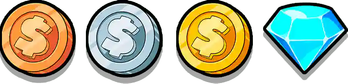 coin and diamond