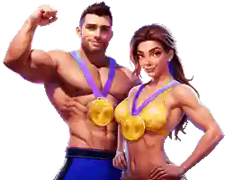 mighty mania character girl and man