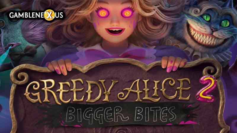 Greedy Alice 2: Bigger Bites Slot Logo