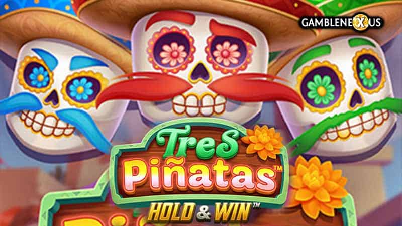 Tres Pinatas Hold & Win Slot Logo