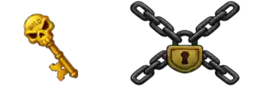 gold key lock
