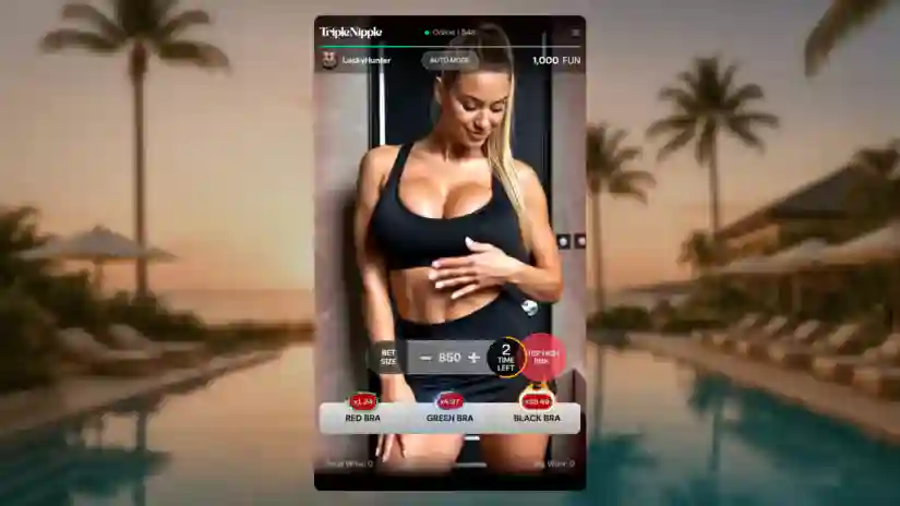 The girl from the game Triple Nipple