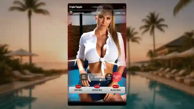The girl from the game Triple Nipple