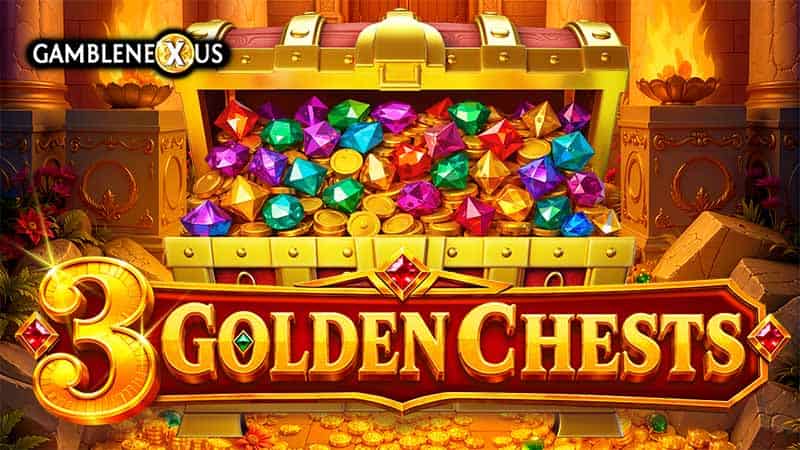 3 Golden Chests Slot Logo