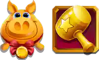 gold piggy hammer