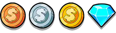 coin and diamond