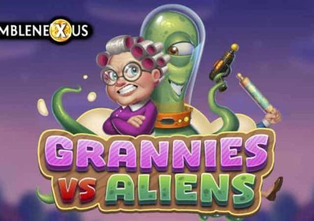 Grannies VS Aliens Slot Logo