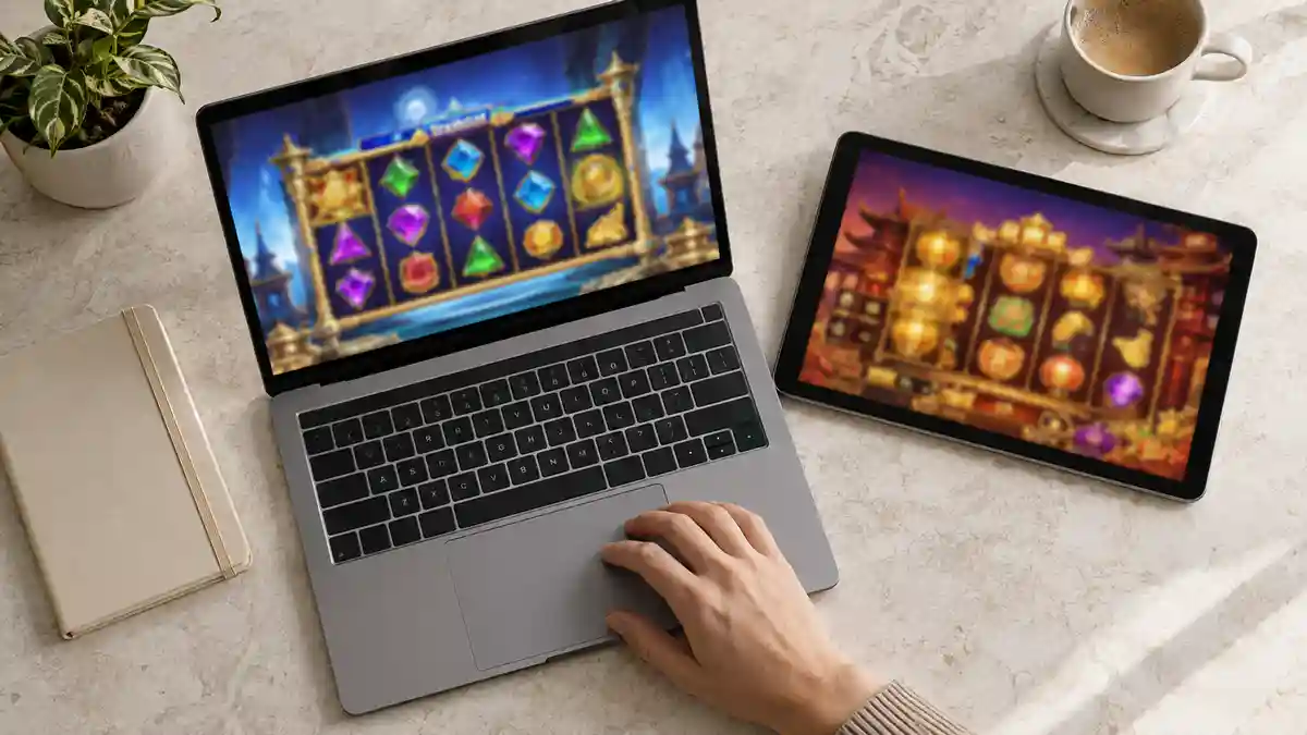 Comparing JILI slots on a laptop and a tablet
