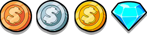 coin and diamond