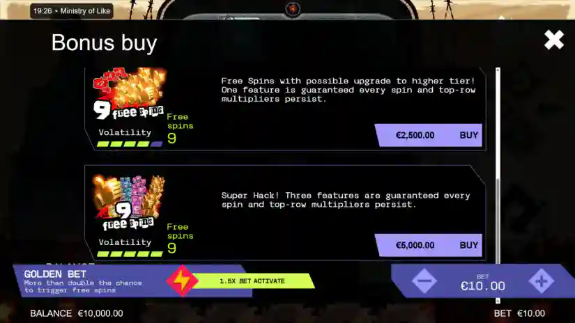 Hacks - Buy Bonus