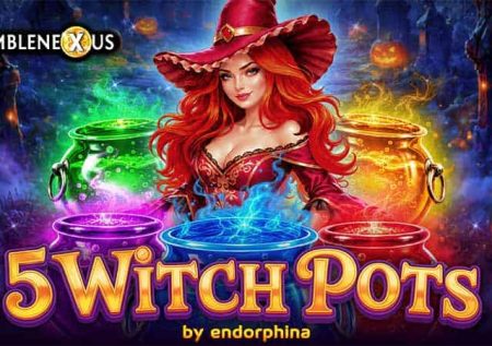 5 Witch Pots Slot Logo