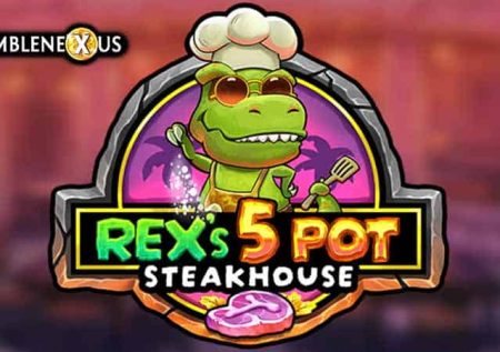 Rex’s 5 Pot Steakhouse Slot Logo