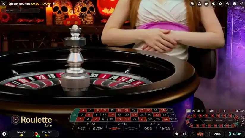 Spooky Roulette Gameplay 